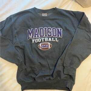James Madison University Football Gray Crewneck Sweatshirt